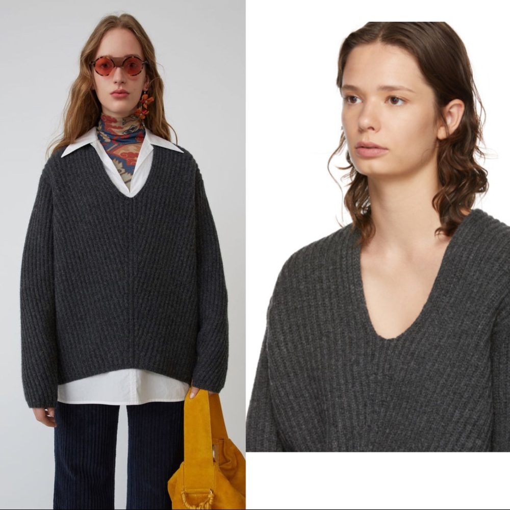Acne Studios wool sweater dark gray